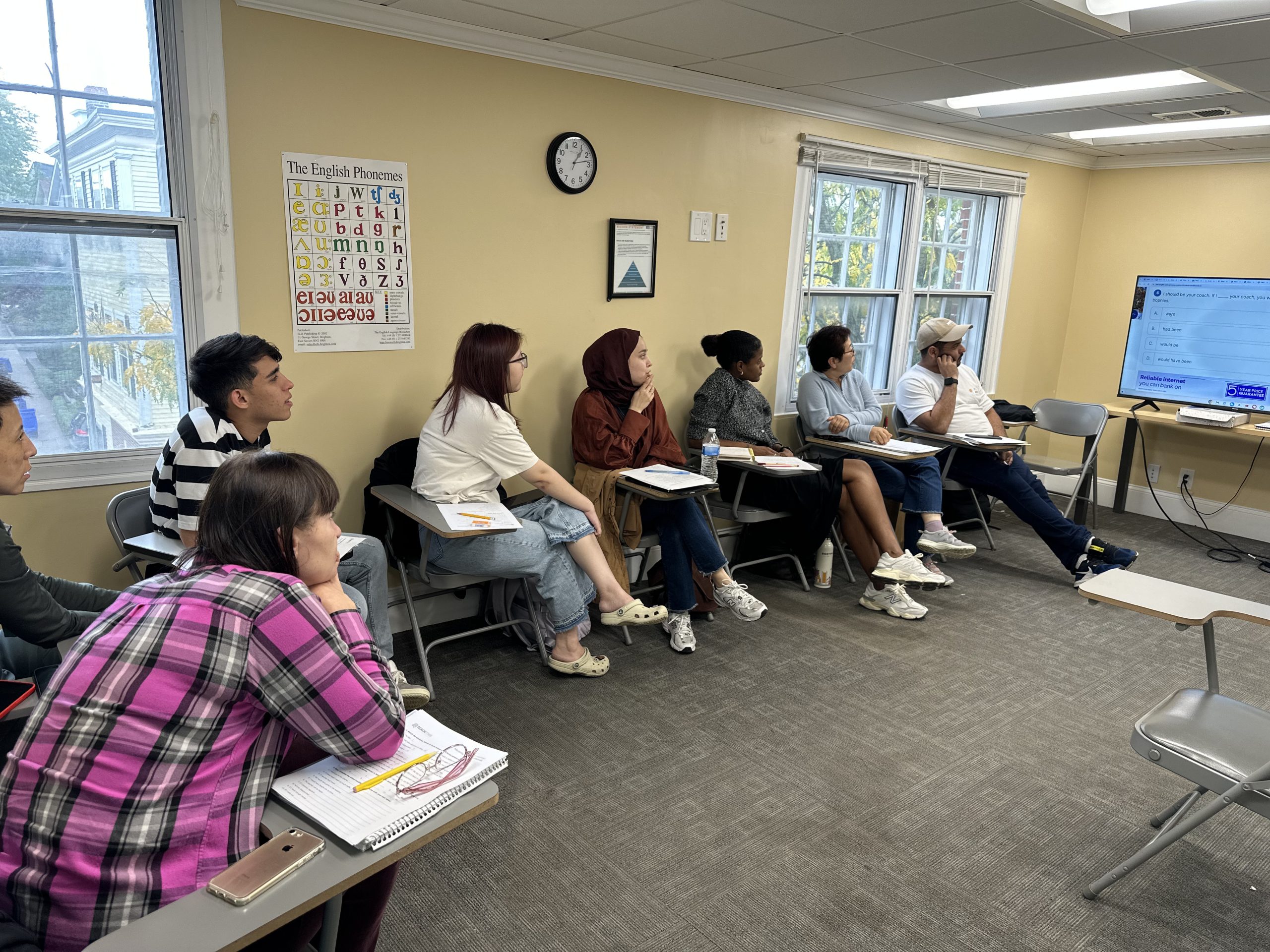 Teacher guiding student through test strategies at ISAL